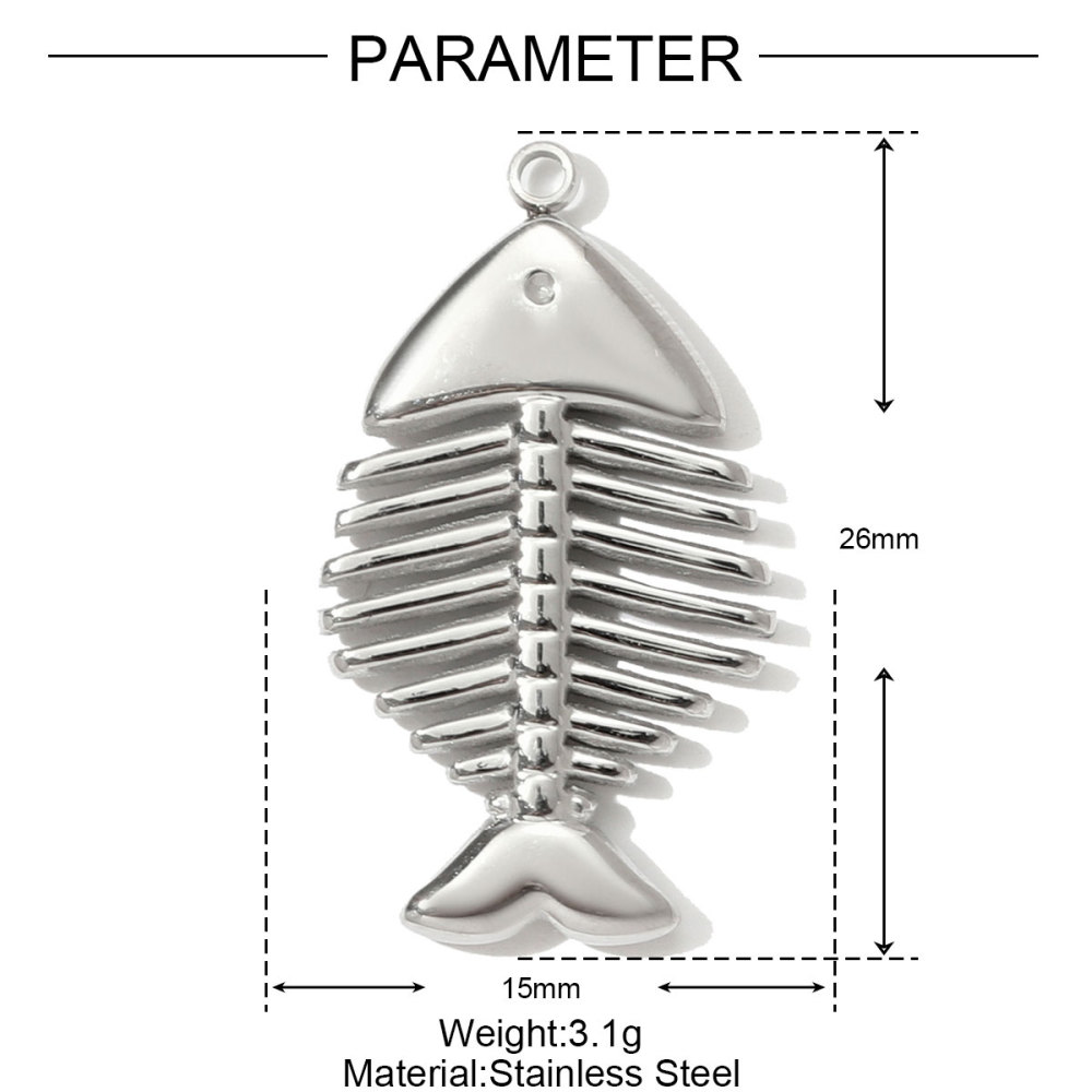 6pcs/pack Stainless Steel Butterfly Bear Plane Necklace Pendant Mirror Polish Dolphin Crab Shell DIY  Charm Women Surfer Jewelry