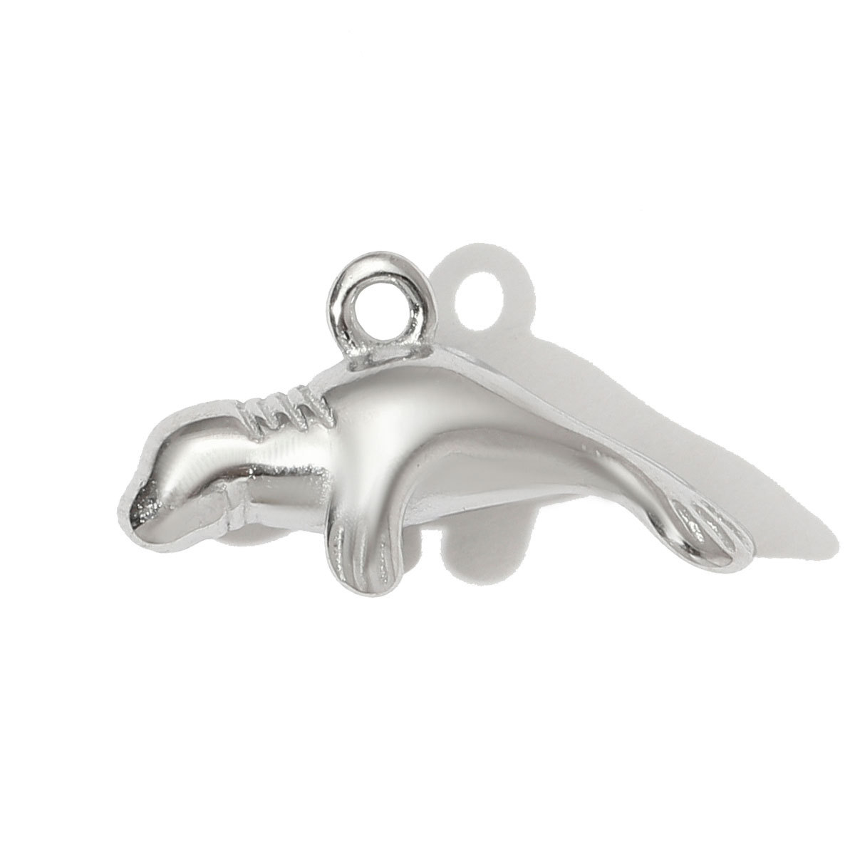 6pcs/pack Stainless Steel Butterfly Bear Plane Necklace Pendant Mirror Polish Dolphin Crab Shell DIY  Charm Women Surfer Jewelry
