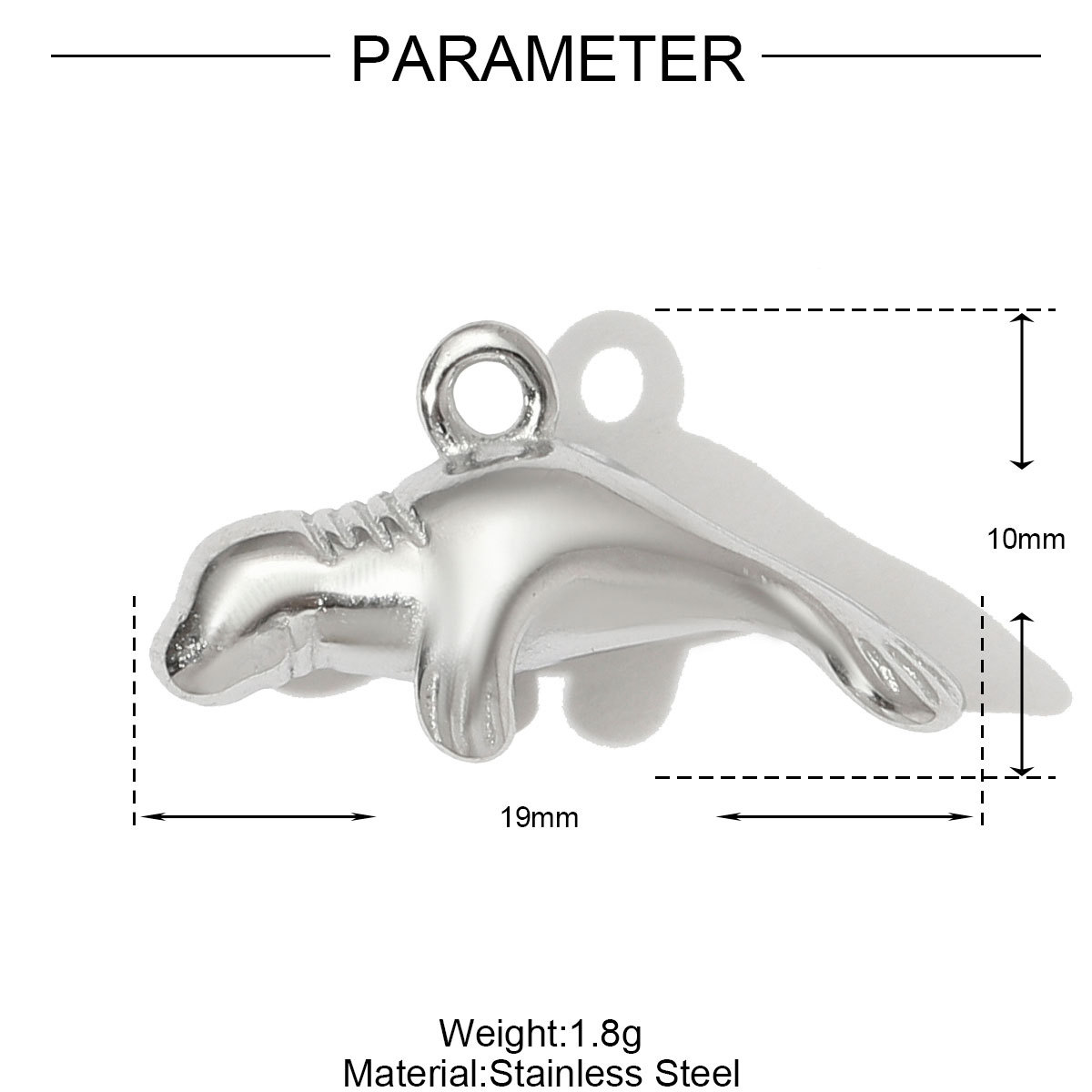 6pcs/pack Stainless Steel Butterfly Bear Plane Necklace Pendant Mirror Polish Dolphin Crab Shell DIY  Charm Women Surfer Jewelry