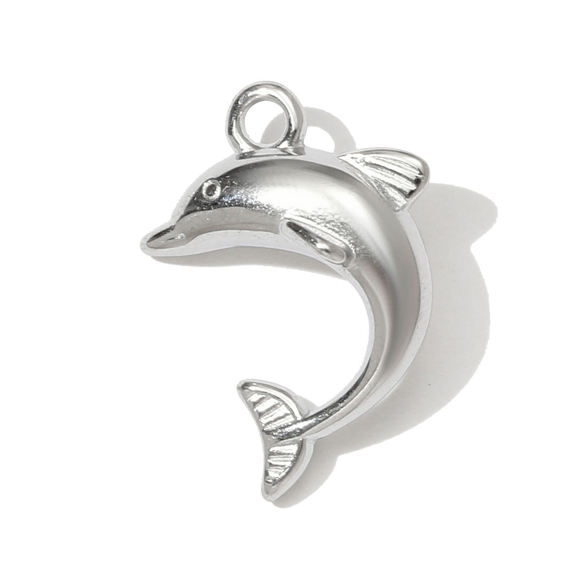 6pcs/pack Stainless Steel Butterfly Bear Plane Necklace Pendant Mirror Polish Dolphin Crab Shell DIY  Charm Women Surfer Jewelry