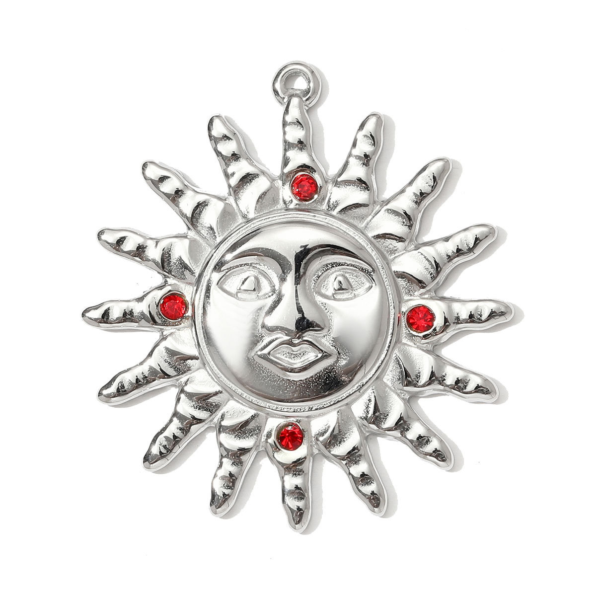 6pcs/pack Stainless Steel Rhinestone Sun Fish Necklace Pendant Mirror Polish Snake Octopus DIY Earring Charm Women Crab Jewelry