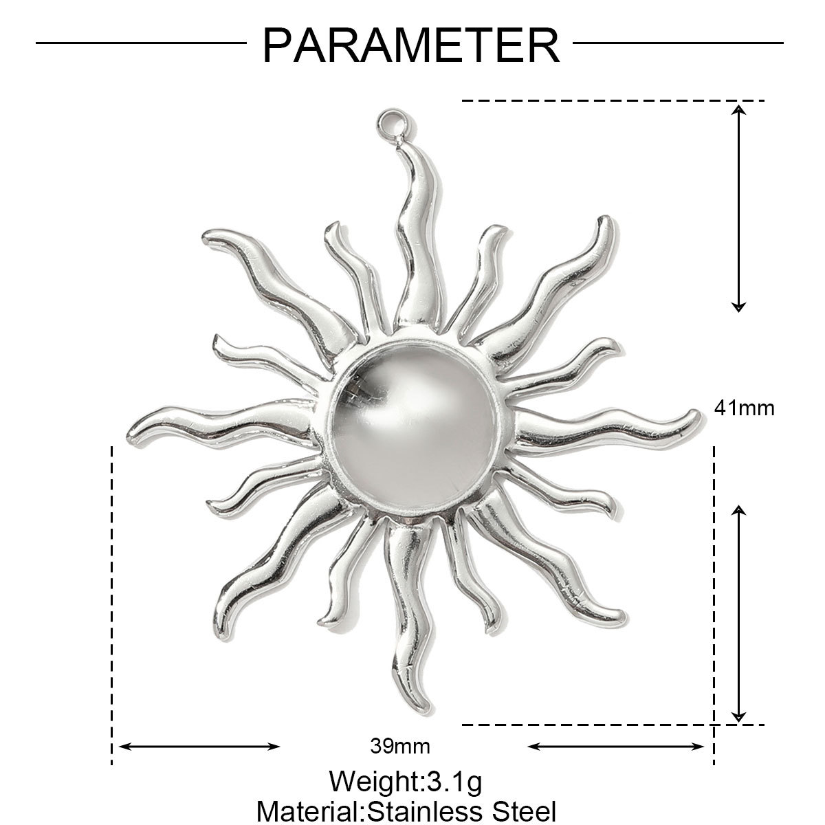 6pcs/pack Stainless Steel Rhinestone Sun Fish Necklace Pendant Mirror Polish Snake Octopus DIY Earring Charm Women Crab Jewelry