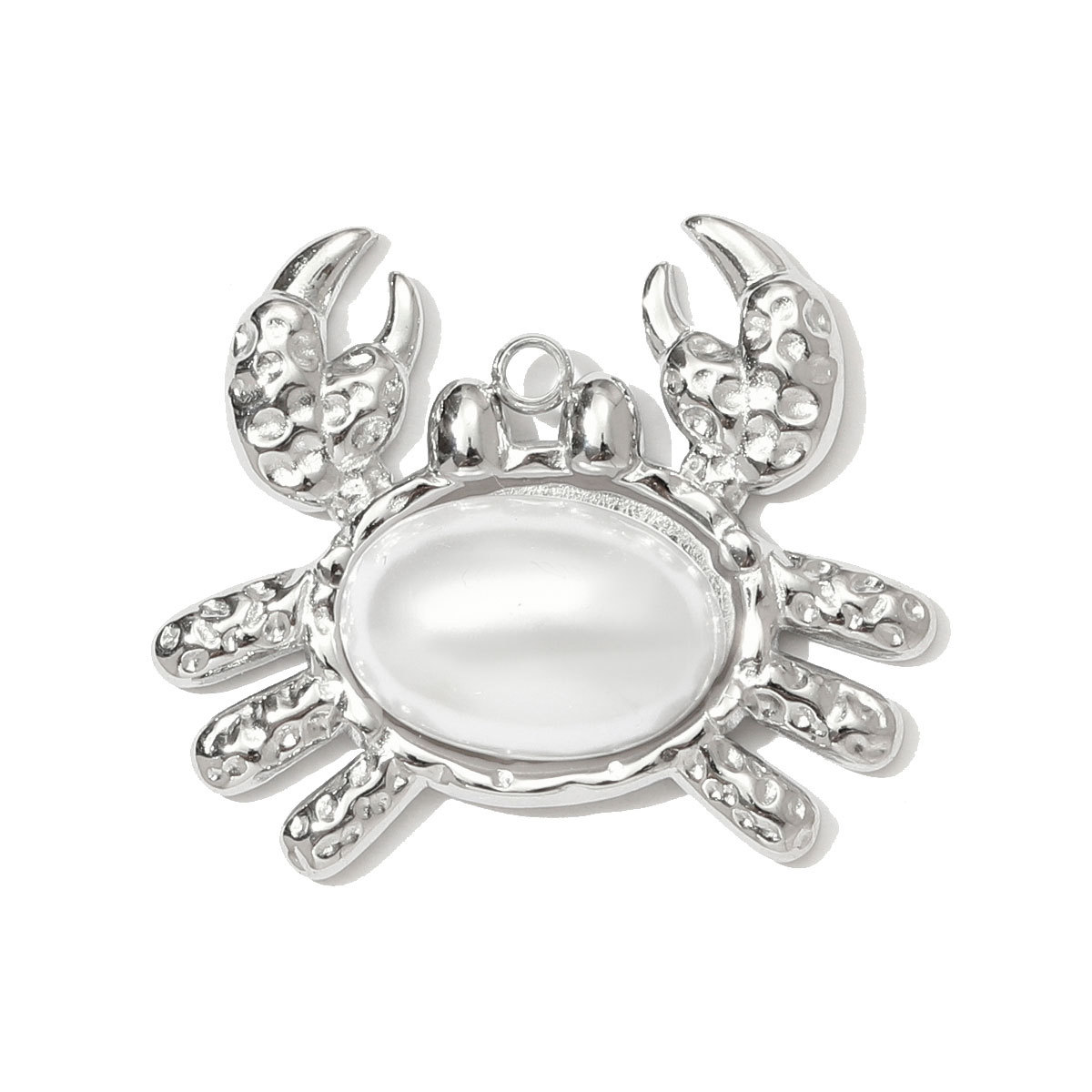 6pcs/pack Stainless Steel Rhinestone Sun Fish Necklace Pendant Mirror Polish Snake Octopus DIY Earring Charm Women Crab Jewelry