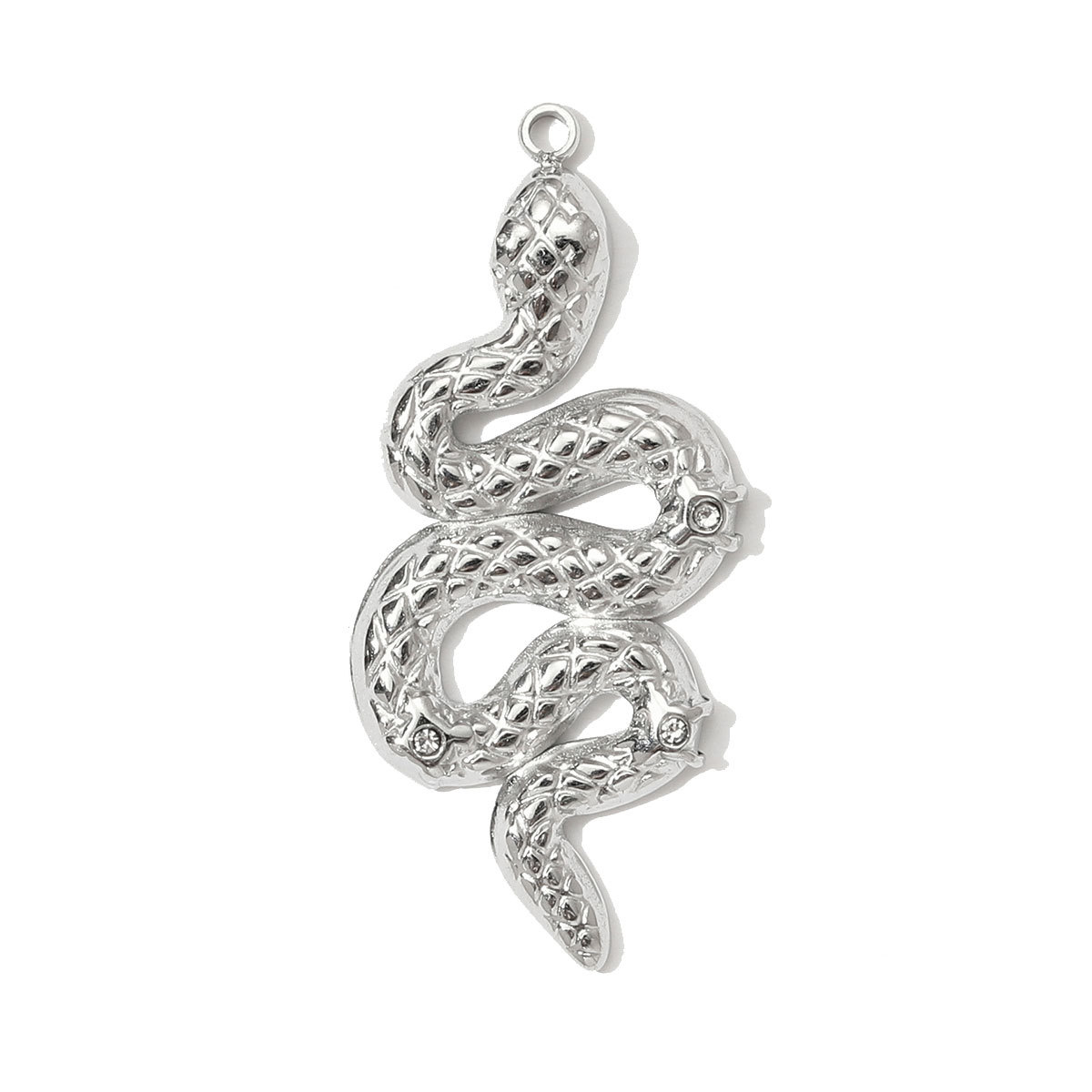 6pcs/pack Stainless Steel Rhinestone Sun Fish Necklace Pendant Mirror Polish Snake Octopus DIY Earring Charm Women Crab Jewelry