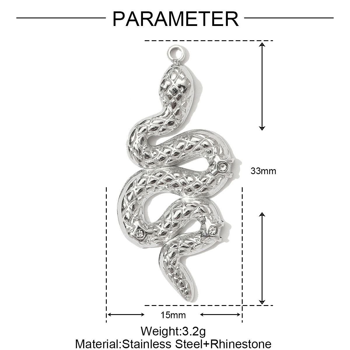 6pcs/pack Stainless Steel Rhinestone Sun Fish Necklace Pendant Mirror Polish Snake Octopus DIY Earring Charm Women Crab Jewelry