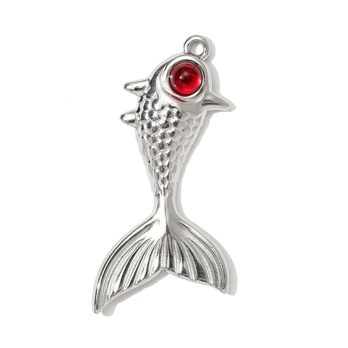 6pcs/pack Stainless Steel Rhinestone Sun Fish Necklace Pendant Mirror Polish Snake Octopus DIY Earring Charm Women Crab Jewelry
