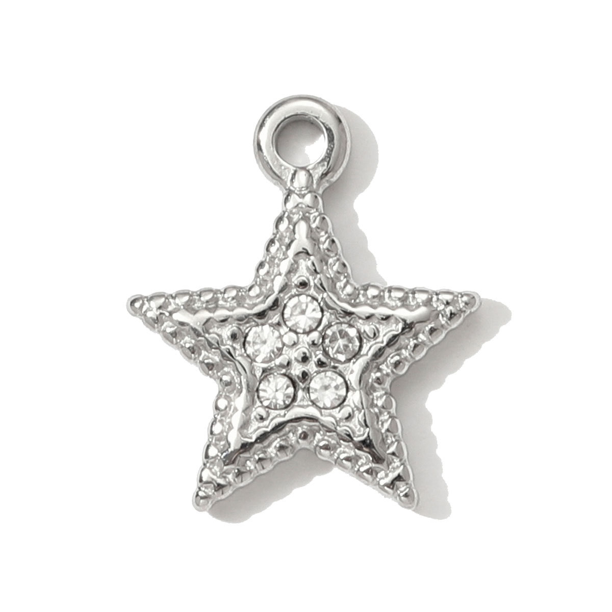 6pcs/pack Mirror Polish Cross Holy Mother Necklace Pendant Stainless Steel Peanut Cron DIY Earring Charm Women Angel Jewelry