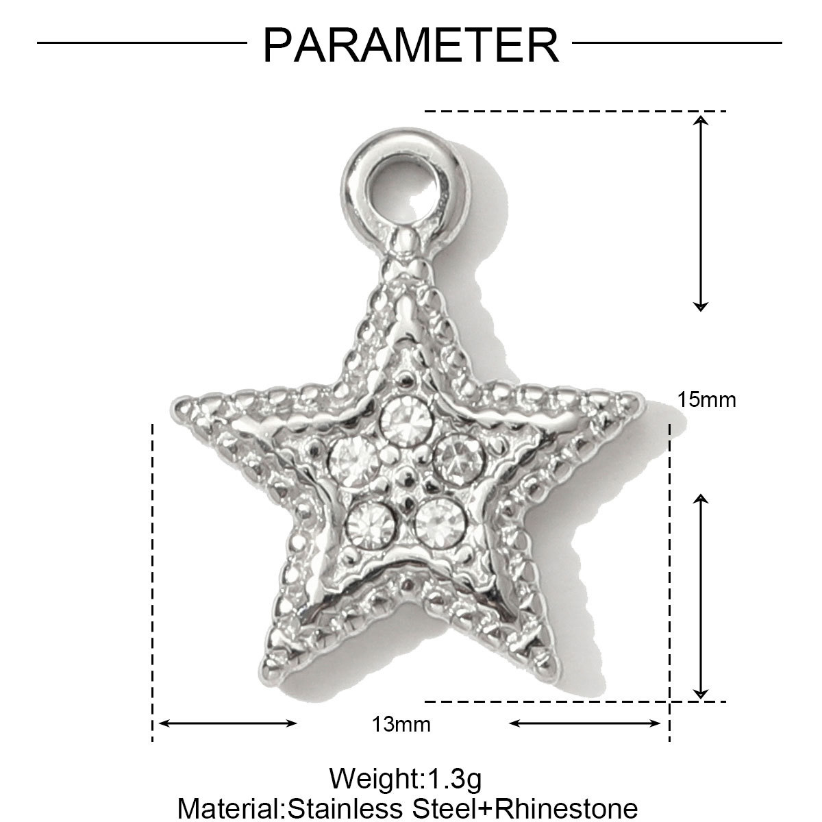 6pcs/pack Mirror Polish Cross Holy Mother Necklace Pendant Stainless Steel Peanut Cron DIY Earring Charm Women Angel Jewelry