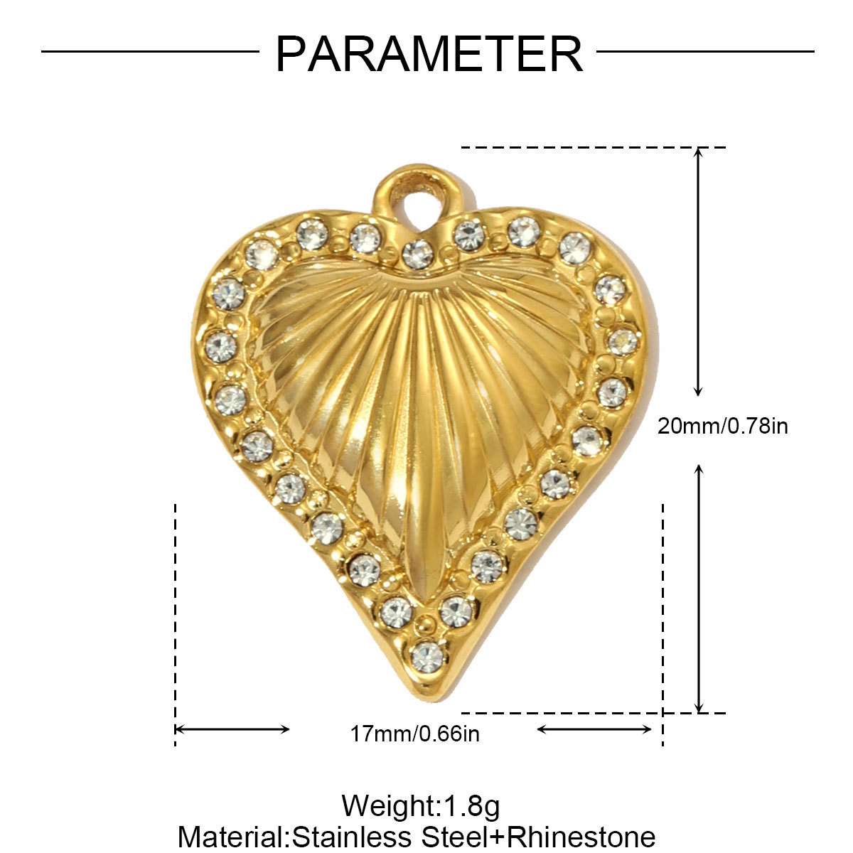 6pcs/pack Fashion Stainless Steel Rhinestone Heart Necklace Pendants Enamel Flower DIY Earring Charms Women Bird Eye Jewelry