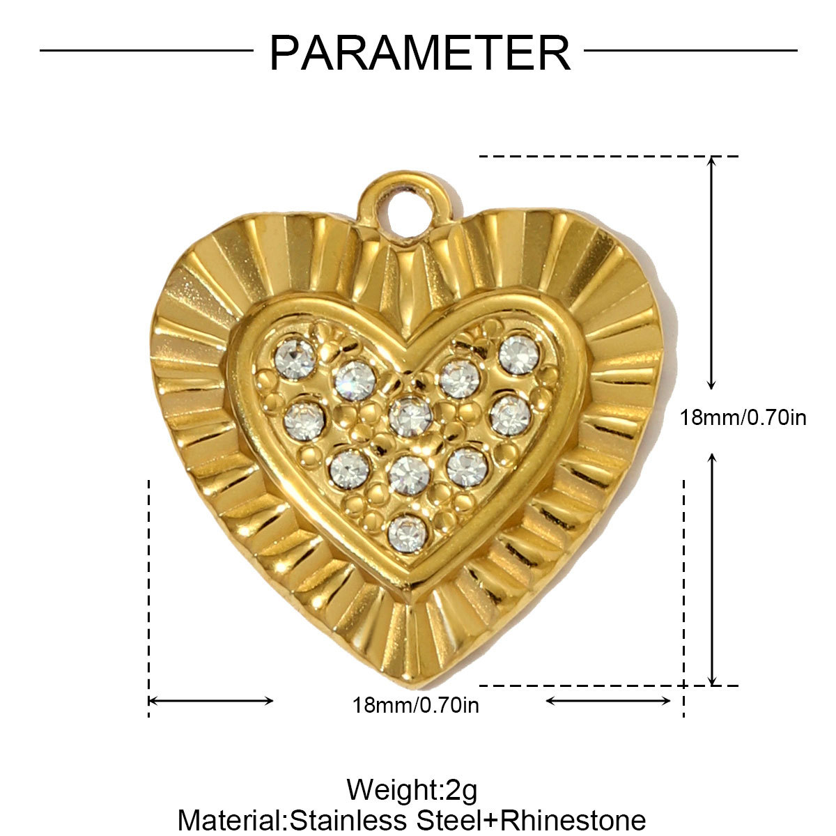 6pcs/pack Fashion Stainless Steel Rhinestone Heart Necklace Pendants Enamel Flower DIY Earring Charms Women Bird Eye Jewelry
