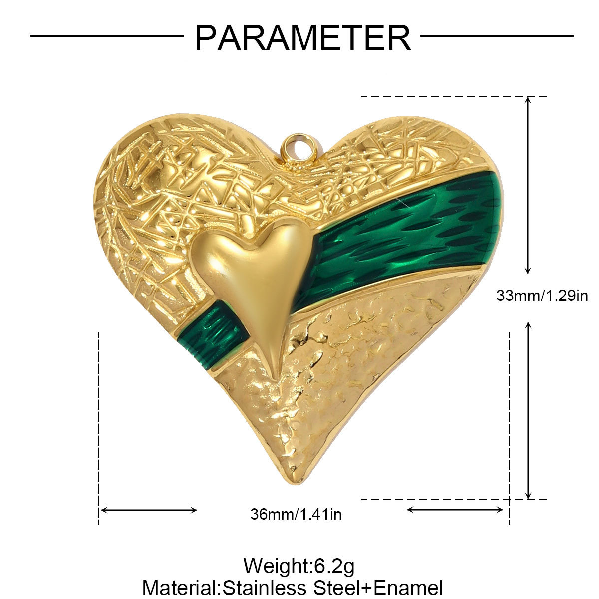 6pcs/pack Big Size Stainless Steel Enamel Rainbow Heart Necklace Pendants Love Mama DIY Earring Charms Women Flowers Jewelry