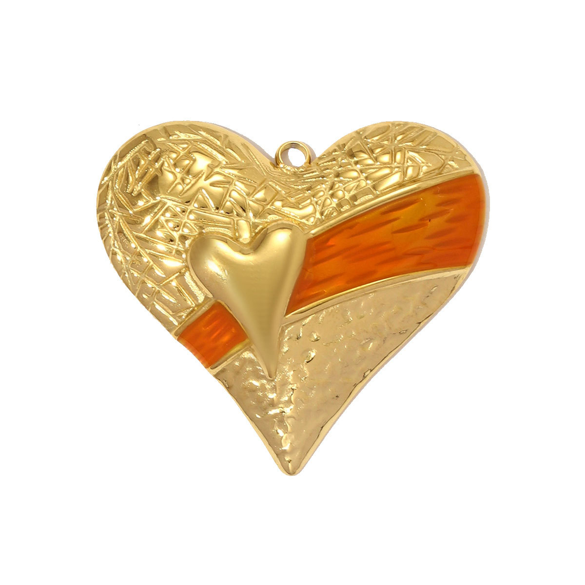 6pcs/pack Big Size Stainless Steel Enamel Rainbow Heart Necklace Pendants Love Mama DIY Earring Charms Women Flowers Jewelry