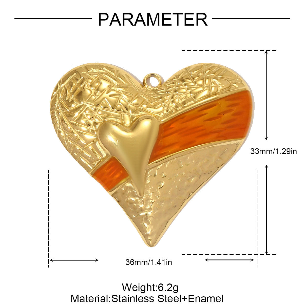6pcs/pack Big Size Stainless Steel Enamel Rainbow Heart Necklace Pendants Love Mama DIY Earring Charms Women Flowers Jewelry