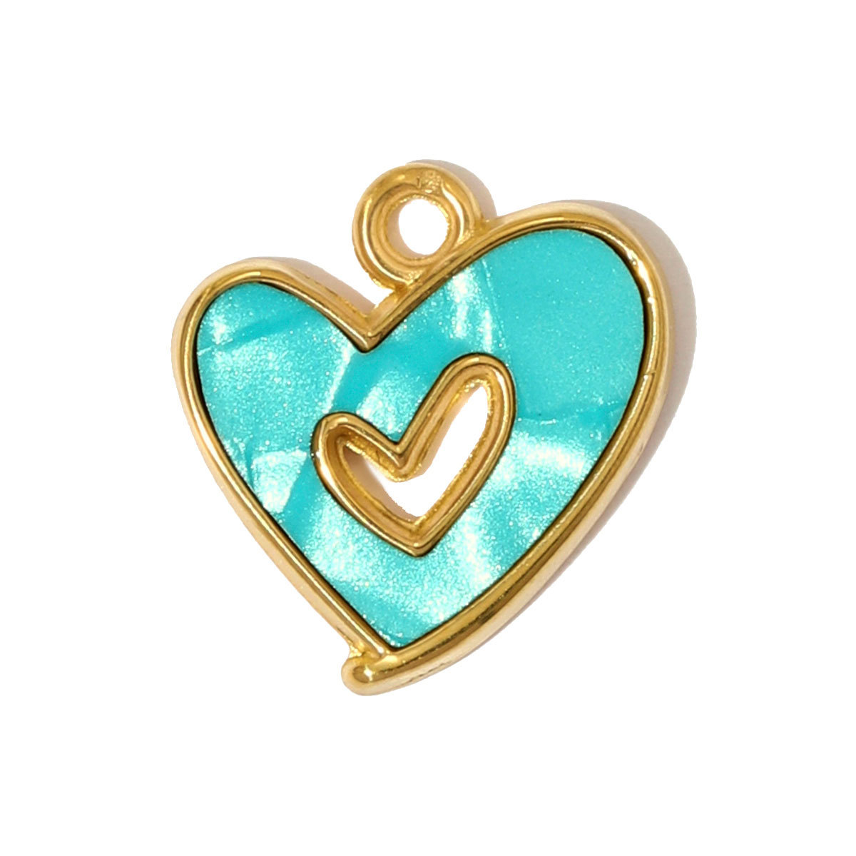 6pcs/pack Enamel Bruce's Eye Stainless Steel Necklace Pendant Rhinestone Crown Love Heart DIY Charm Women Ice Cream Cone Jewelry