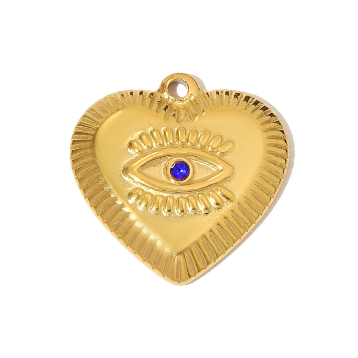 6pcs/pack Enamel Bruce's Eye Stainless Steel Necklace Pendant Rhinestone Crown Love Heart DIY Charm Women Ice Cream Cone Jewelry