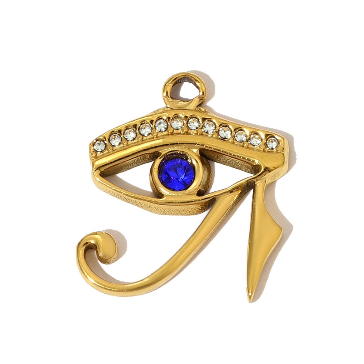 6pcs/pack Enamel Bruce's Eye Stainless Steel Necklace Pendant Rhinestone Crown Love Heart DIY Charm Women Ice Cream Cone Jewelry
