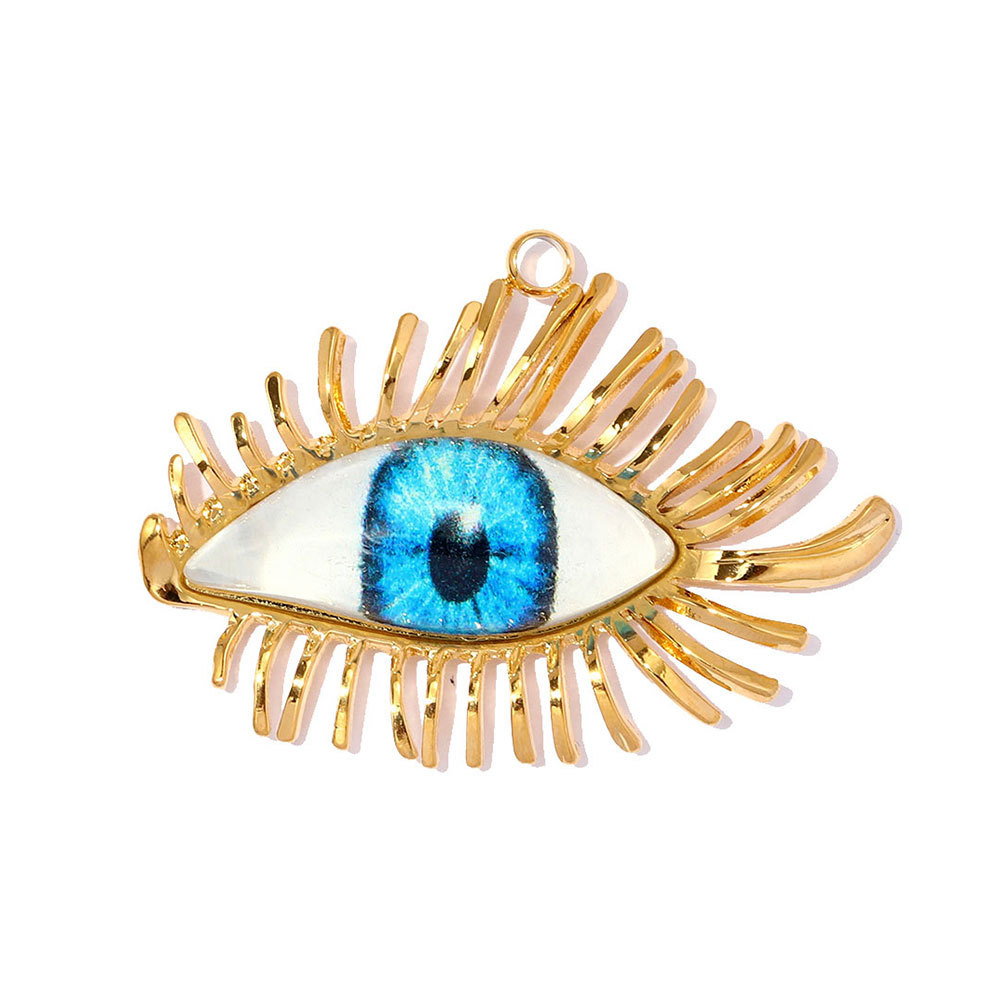 6pcs/pack Large Stainless Steel Enamel Eye DIY Earring Charms Flower Garland Necklace Pendant Woman Heart Sun Jewelry Wholesale