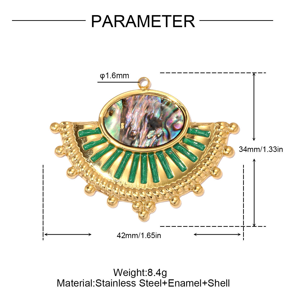 6pcs/pack Large Stainless Steel Enamel Eye DIY Earring Charms Flower Garland Necklace Pendant Woman Heart Sun Jewelry Wholesale
