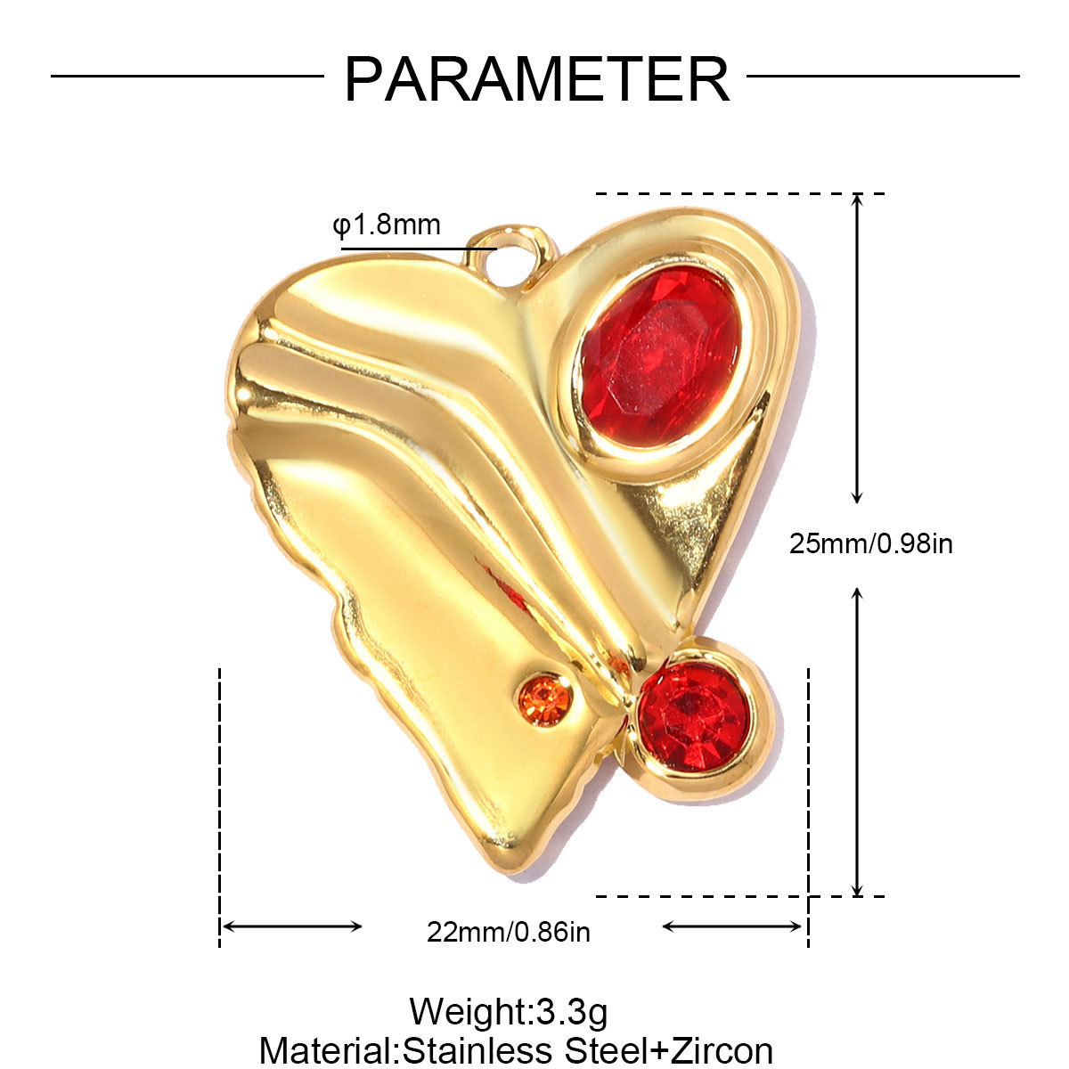 6pcs/pack Stainless Steel Zircon Love Heart DIY Earring Charms Owl Turtle Necklace Pendant Woman Bowknot Jewelry Wholesale