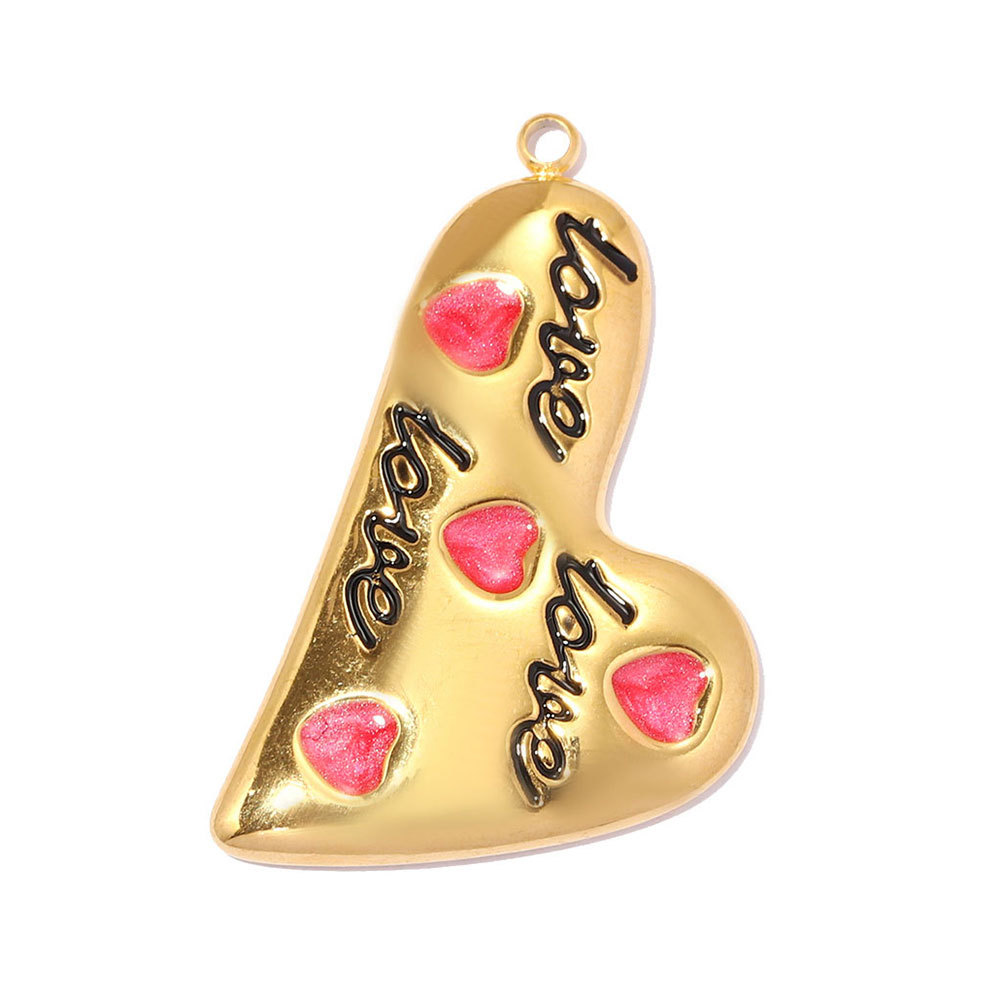 6pcs/pack Stainless Steel Zircon Love Heart DIY Earring Charms Owl Turtle Necklace Pendant Woman Bowknot Jewelry Wholesale