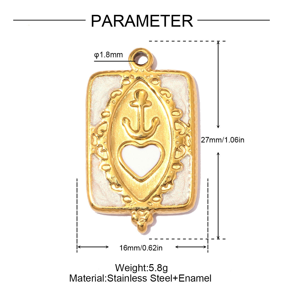 6pcs/pack Stainless Steel Zircon Love Heart DIY Earring Charms Owl Turtle Necklace Pendant Woman Bowknot Jewelry Wholesale
