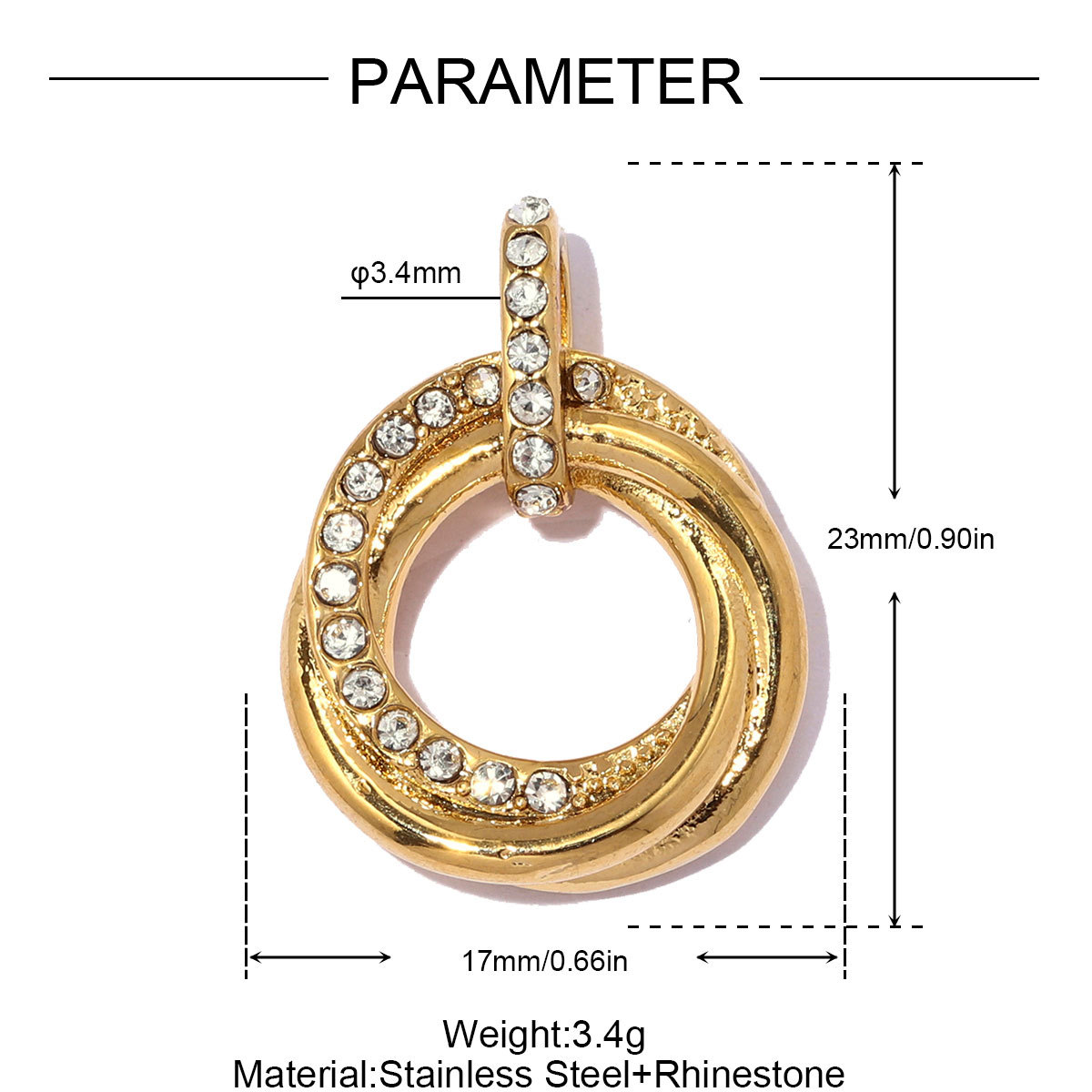 6pcs/pack Stainless Steel Zircon Star Crescent Moon DIY Charms Hollow Heart Necklace Pendant Woman Oval Circle Jewelry Wholesale