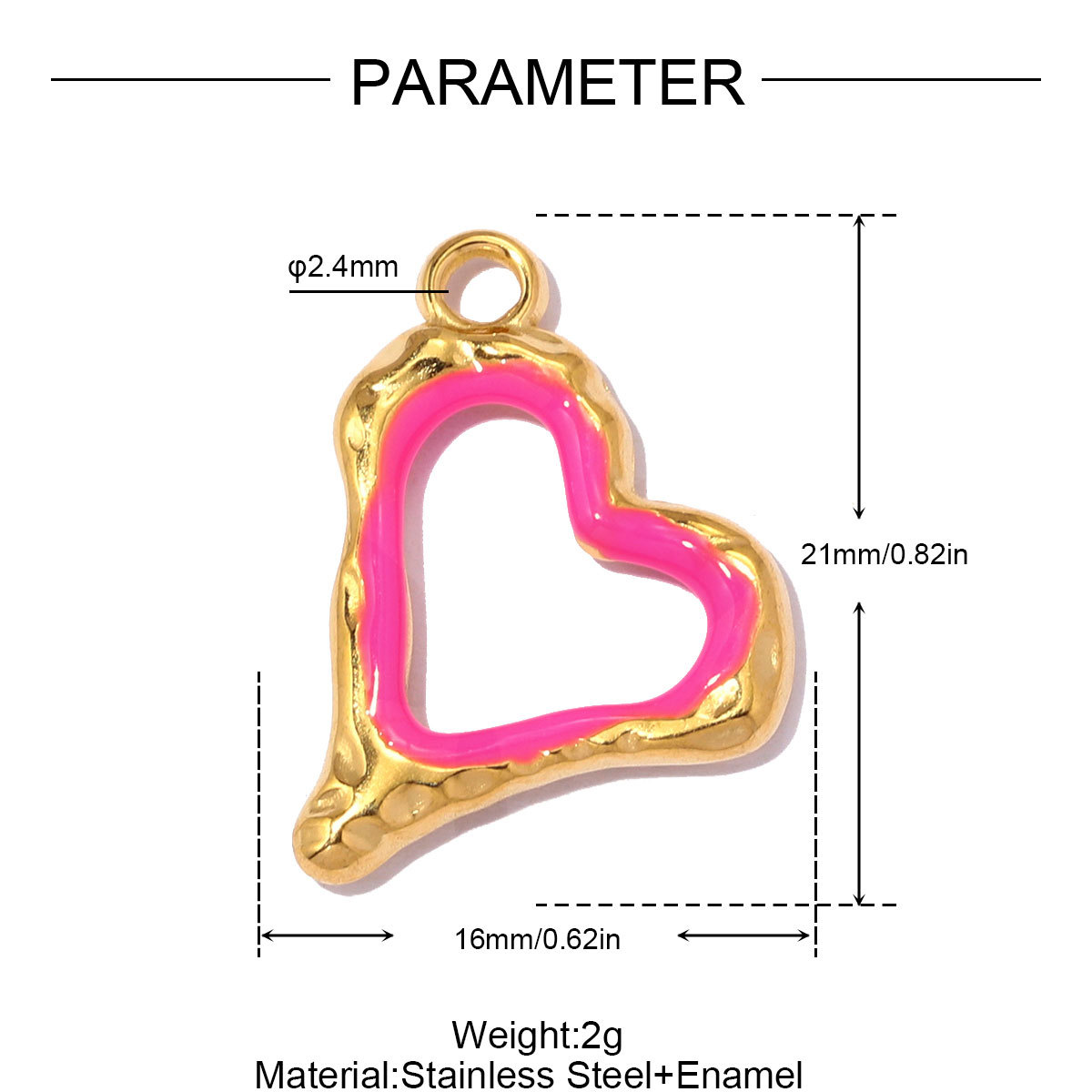 6pcs/pack Stainless Steel Zircon Star Crescent Moon DIY Charms Hollow Heart Necklace Pendant Woman Oval Circle Jewelry Wholesale