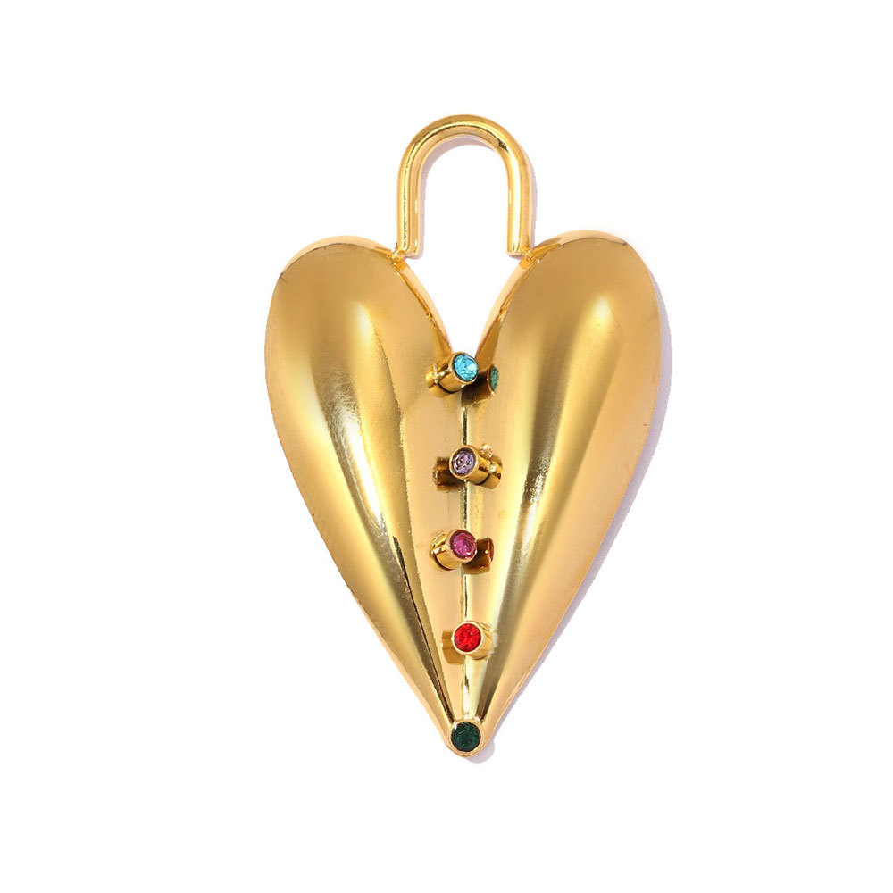 6pcs/pack Fashion Stainless Steel Rose Flower DIY Earring Charms Love Heart Necklace Pendants Woman Evil Eye Jewelry Wholesale