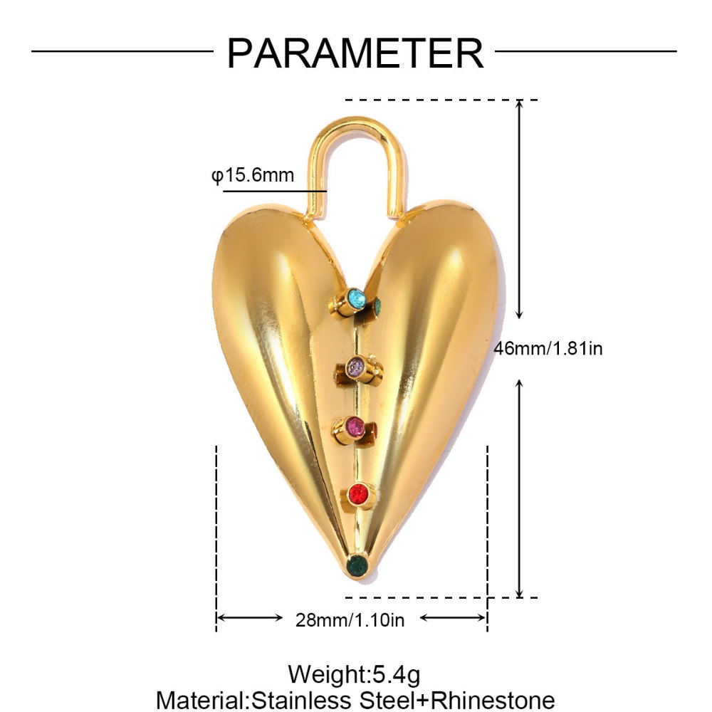 6pcs/pack Fashion Stainless Steel Rose Flower DIY Earring Charms Love Heart Necklace Pendants Woman Evil Eye Jewelry Wholesale