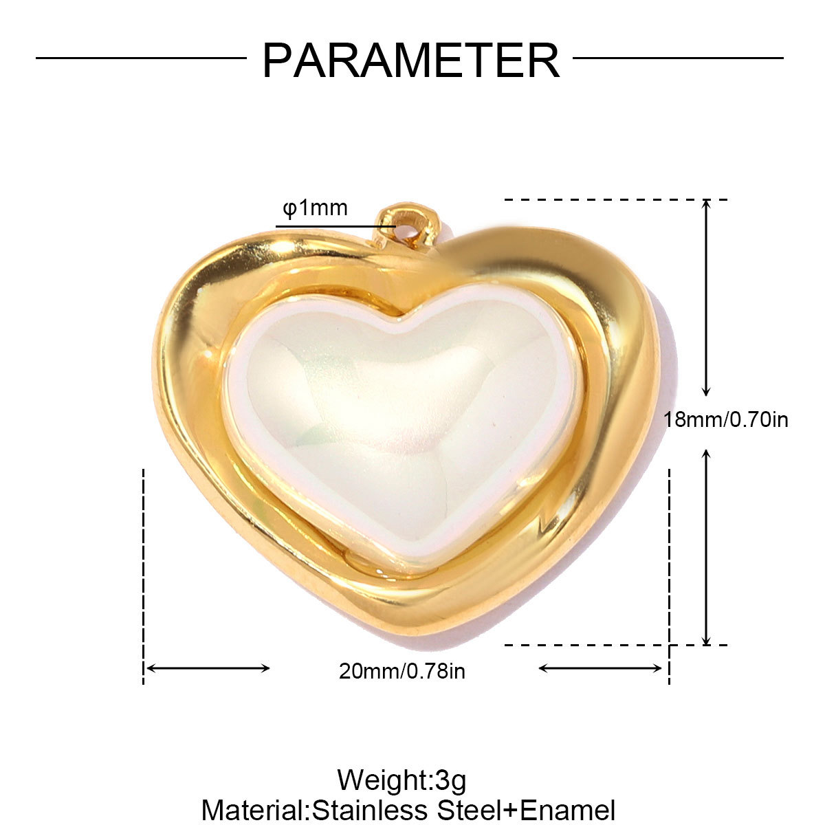 6pcs/pack Stainless Steel Irregular Love Heart DIY Charms Lucky Flower Necklace Pendants Woman Zircon Cross Jewelry Wholesale