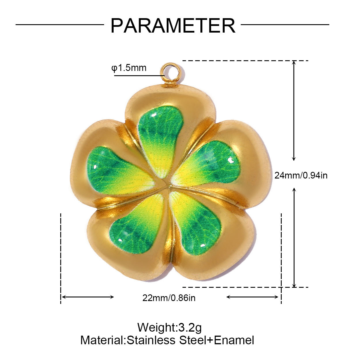 6pcs/pack Stainless Steel Irregular Love Heart DIY Charms Lucky Flower Necklace Pendants Woman Zircon Cross Jewelry Wholesale