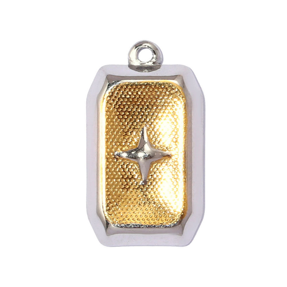 6pcs/pack Stainless Steel Enamel Strawberry Airplane DIY Charms Clover Heart Necklace Pendants Woman Horseshoe Jewelry Wholesale
