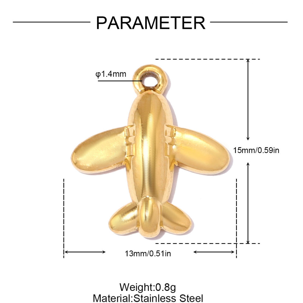 6pcs/pack Stainless Steel Enamel Strawberry Airplane DIY Charms Clover Heart Necklace Pendants Woman Horseshoe Jewelry Wholesale