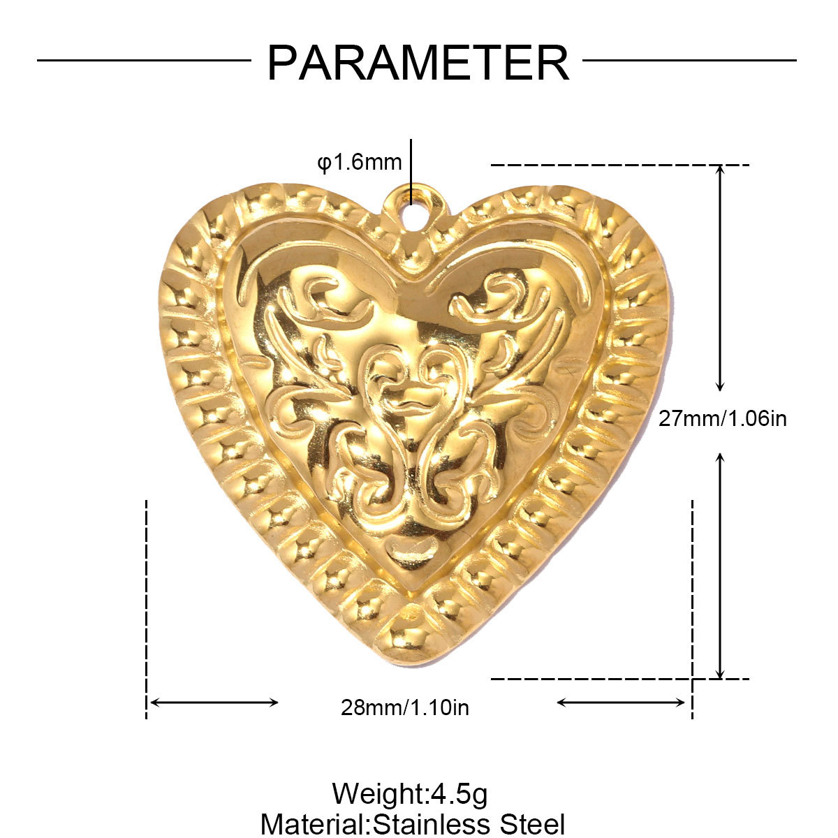 6pcs/pack Stainless Steel Cross Crescent Moon DIY Charms Flower Leaf Necklace Pendants Woman Heart Butterfly Jewelry Wholesale