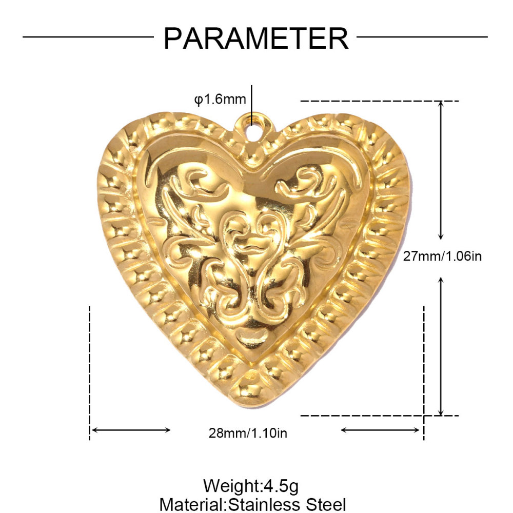 6pcs/pack Stainless Steel Cross Crescent Moon DIY Charms Flower Leaf Necklace Pendants Woman Heart Butterfly Jewelry Wholesale