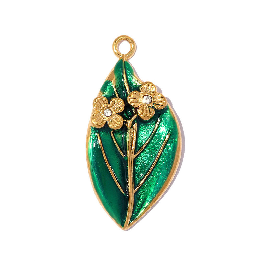 6pcs/pack Stainless Steel Cross Crescent Moon DIY Charms Flower Leaf Necklace Pendants Woman Heart Butterfly Jewelry Wholesale
