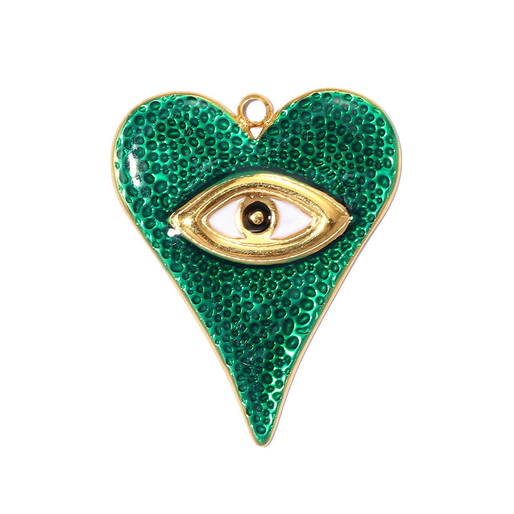 6pcs/pack Stainless Steel Apple Pear Orange DIY Charms Ginkgo Leaf Bird Necklace Pendants Woman Heart Evil Eye Jewelry Wholesale