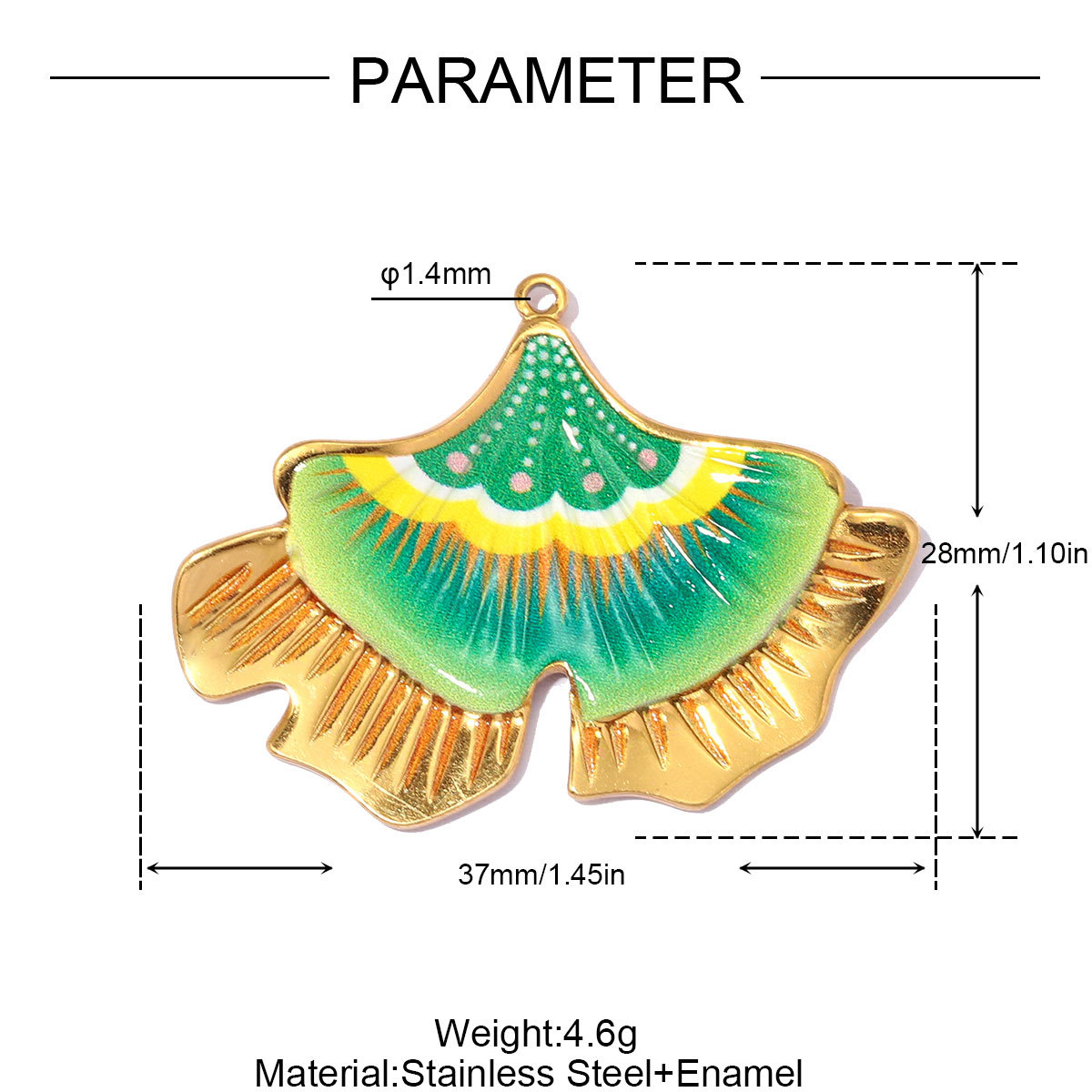 6pcs/pack Stainless Steel Apple Pear Orange DIY Charms Ginkgo Leaf Bird Necklace Pendants Woman Heart Evil Eye Jewelry Wholesale