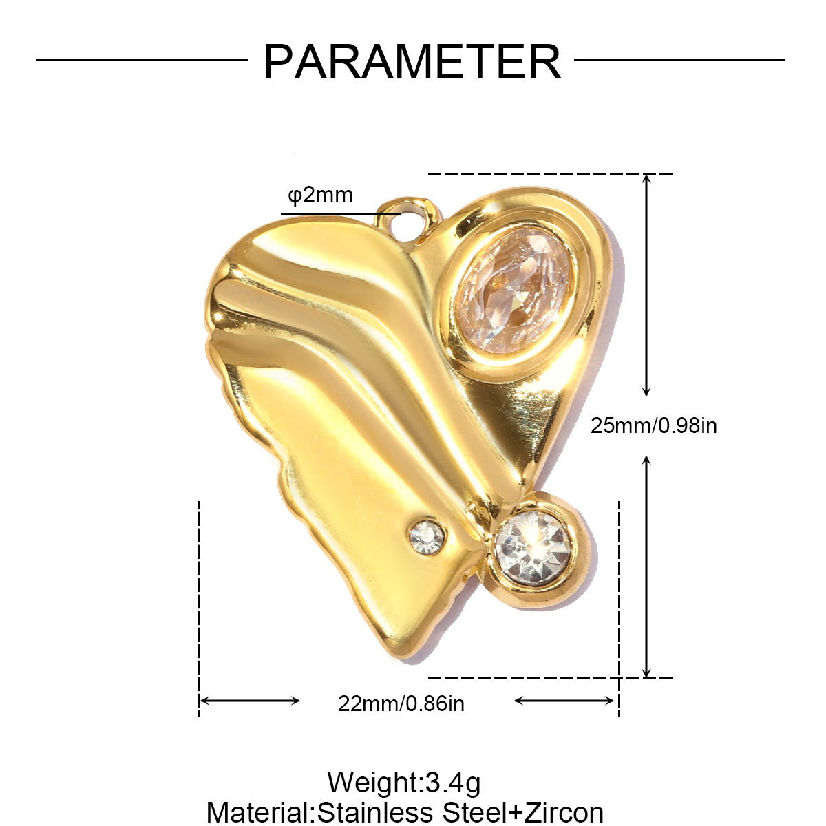6pcs/pack Stainless Steel Sunflower Clover DIY Earring Charm Two Tone Clover Necklace Pendant Woman Love Heart Jewelry Wholesale