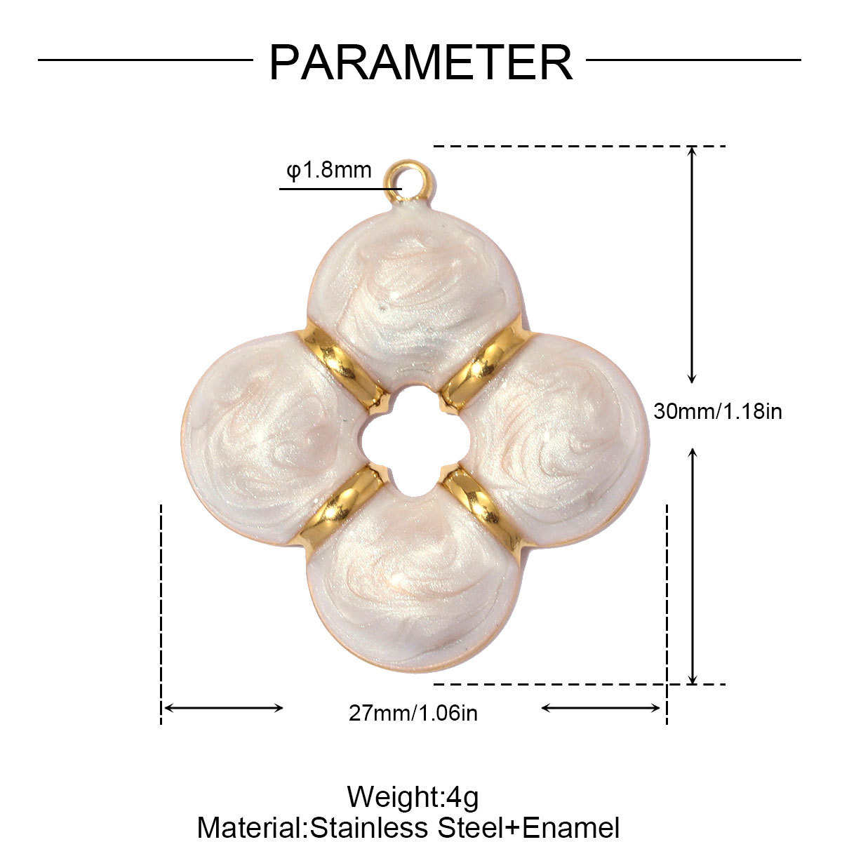 6pcs/pack Stainless Steel Sunflower Clover DIY Earring Charm Two Tone Clover Necklace Pendant Woman Love Heart Jewelry Wholesale
