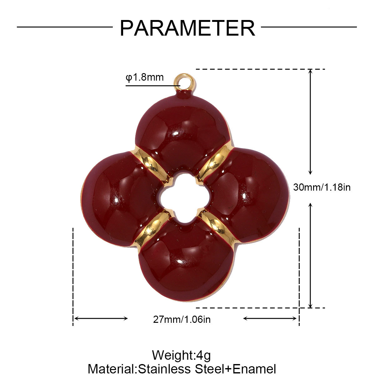 6pcs/pack Stainless Steel Sunflower Clover DIY Earring Charm Two Tone Clover Necklace Pendant Woman Love Heart Jewelry Wholesale