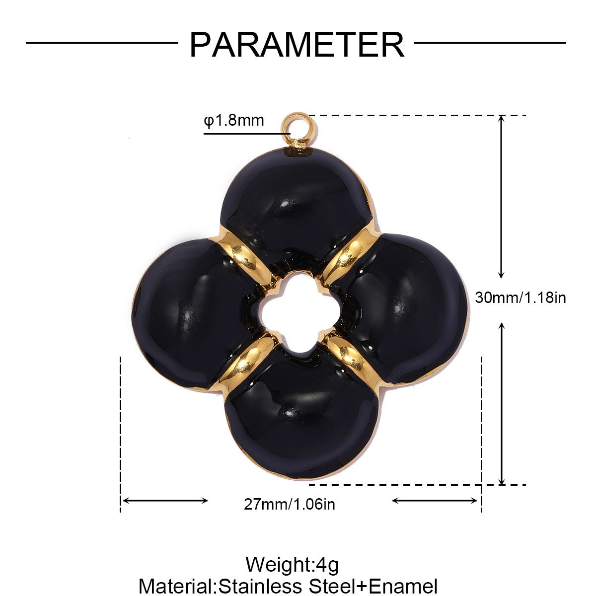 6pcs/pack Stainless Steel Sunflower Clover DIY Earring Charm Two Tone Clover Necklace Pendant Woman Love Heart Jewelry Wholesale