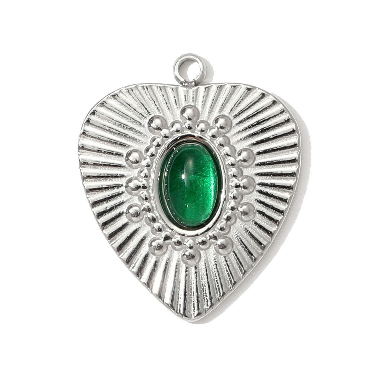 6pcs/pack Stainless Steel Heart Oval Rhinestone Necklace Pendant Mirror Polish Star Moon DIY Charm Women Hamsa Hand Jewelry