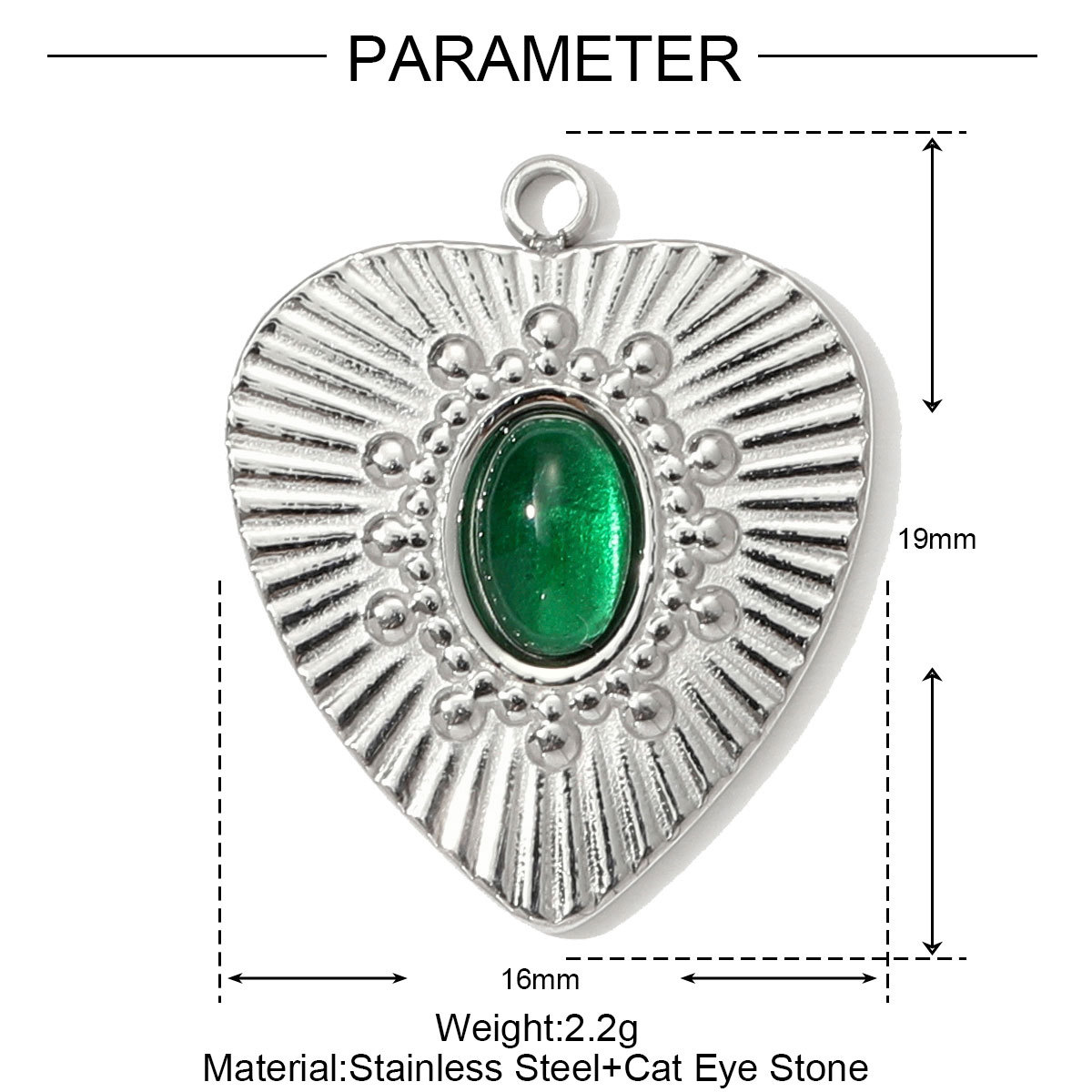 6pcs/pack Stainless Steel Heart Oval Rhinestone Necklace Pendant Mirror Polish Star Moon DIY Charm Women Hamsa Hand Jewelry