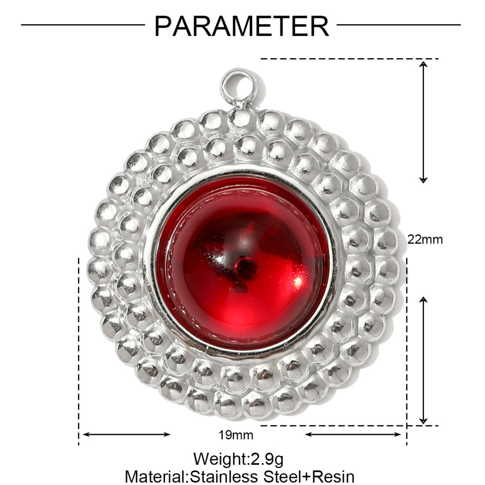 6pcs/pack Stainless Steel Heart Oval Rhinestone Necklace Pendant Mirror Polish Star Moon DIY Charm Women Hamsa Hand Jewelry