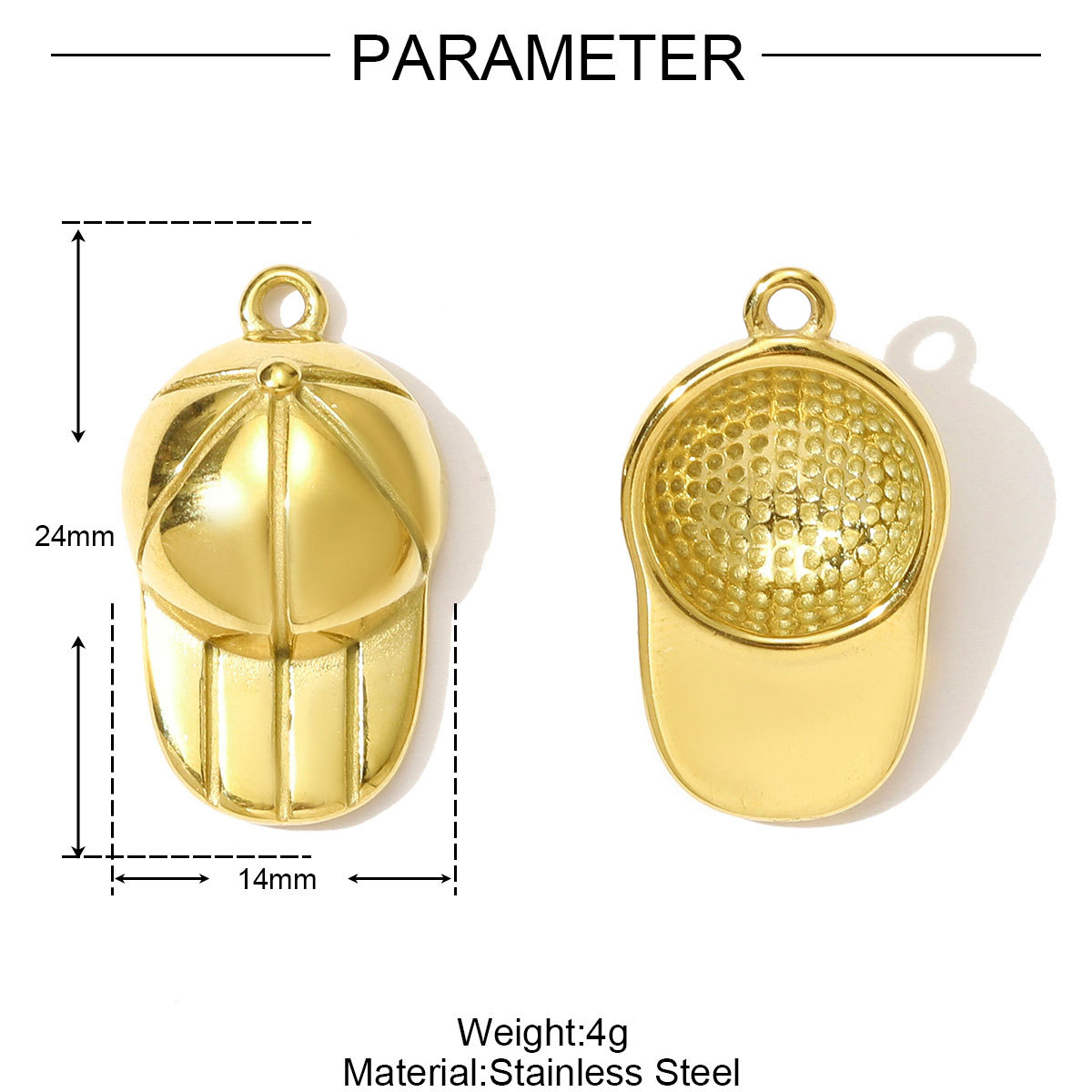 6pcs/pack Stainless Steel Baseball Cap Coffee Necklace Pendant High Polish Airplane Corn DIY Charm Women Hammer Sun Jewelry