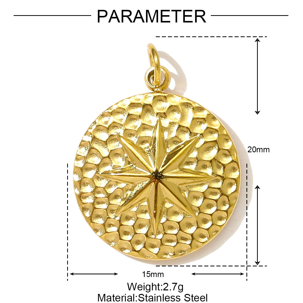 6pcs/pack High Polish Star Lightning Necklace Pendant Stainless Steel Peanut Turtle Elephant DIY Charm Women Butterfly Bear Jewelry