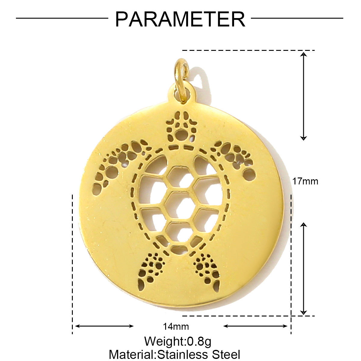 6pcs/pack High Polish Star Lightning Necklace Pendant Stainless Steel Peanut Turtle Elephant DIY Charm Women Butterfly Bear Jewelry