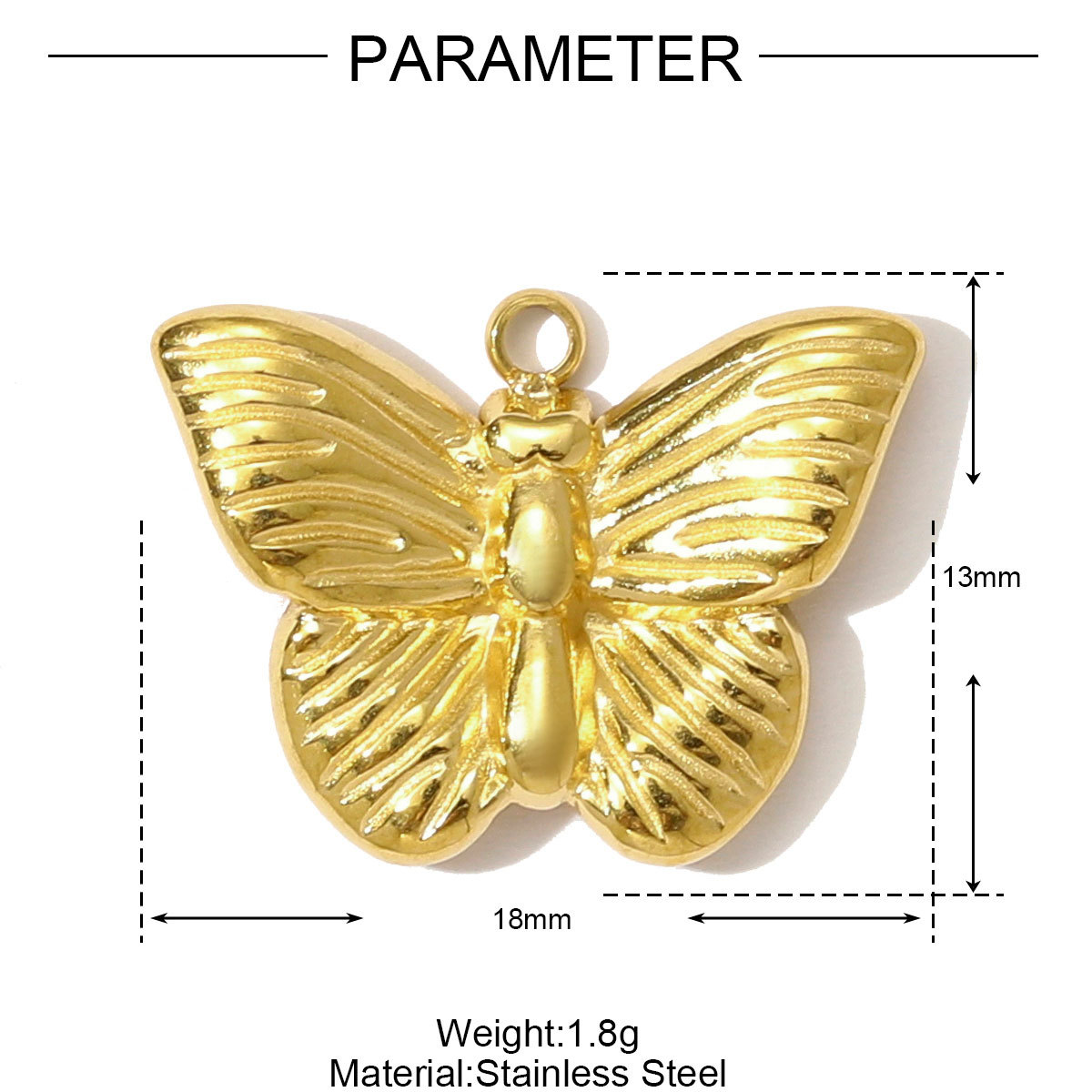 6pcs/pack High Polish Star Lightning Necklace Pendant Stainless Steel Peanut Turtle Elephant DIY Charm Women Butterfly Bear Jewelry