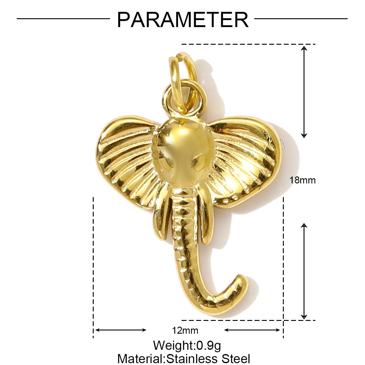 6pcs/pack High Polish Star Lightning Necklace Pendant Stainless Steel Peanut Turtle Elephant DIY Charm Women Butterfly Bear Jewelry